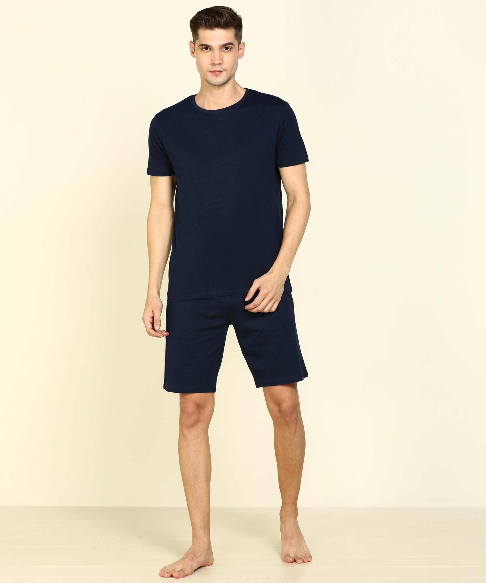Mens Halfsleeve Tshirt & Shorts Co-ord Set - Young Trendz