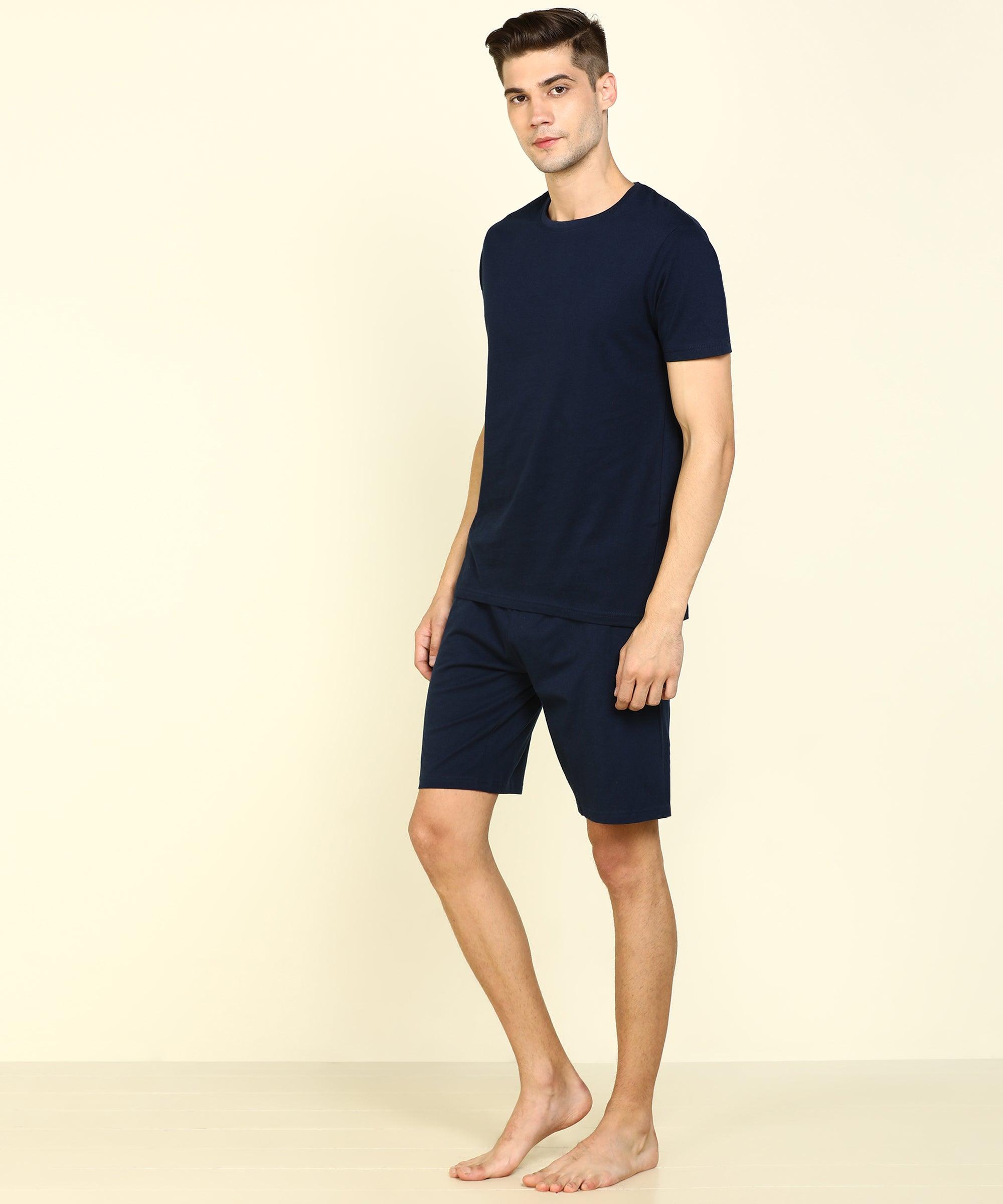 Mens Halfsleeve Tshirt & Shorts Co-ord Set - Young Trendz