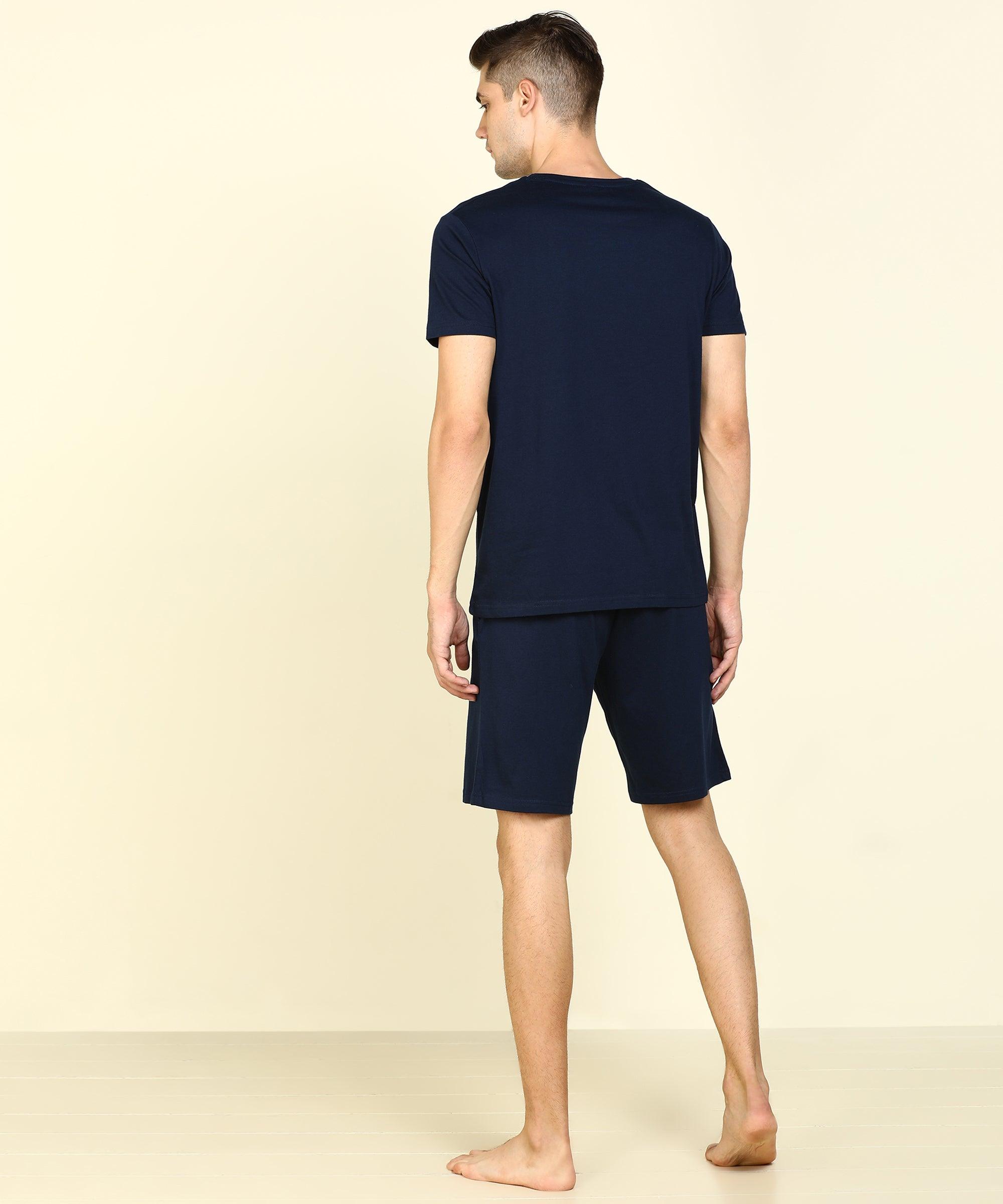 Mens Halfsleeve Tshirt & Shorts Co-ord Set - Young Trendz
