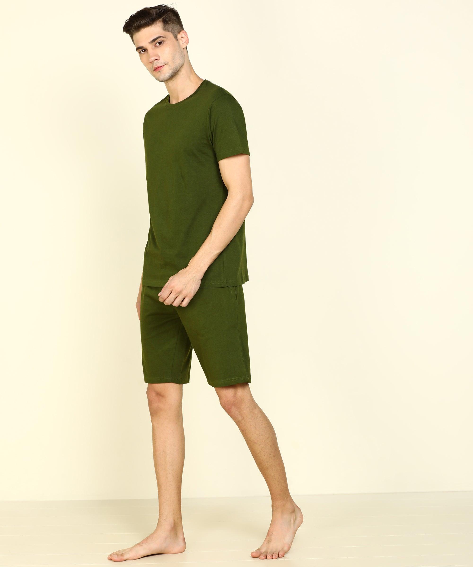 Mens Halfsleeve Tshirt & Shorts Co-ord Set - Young Trendz