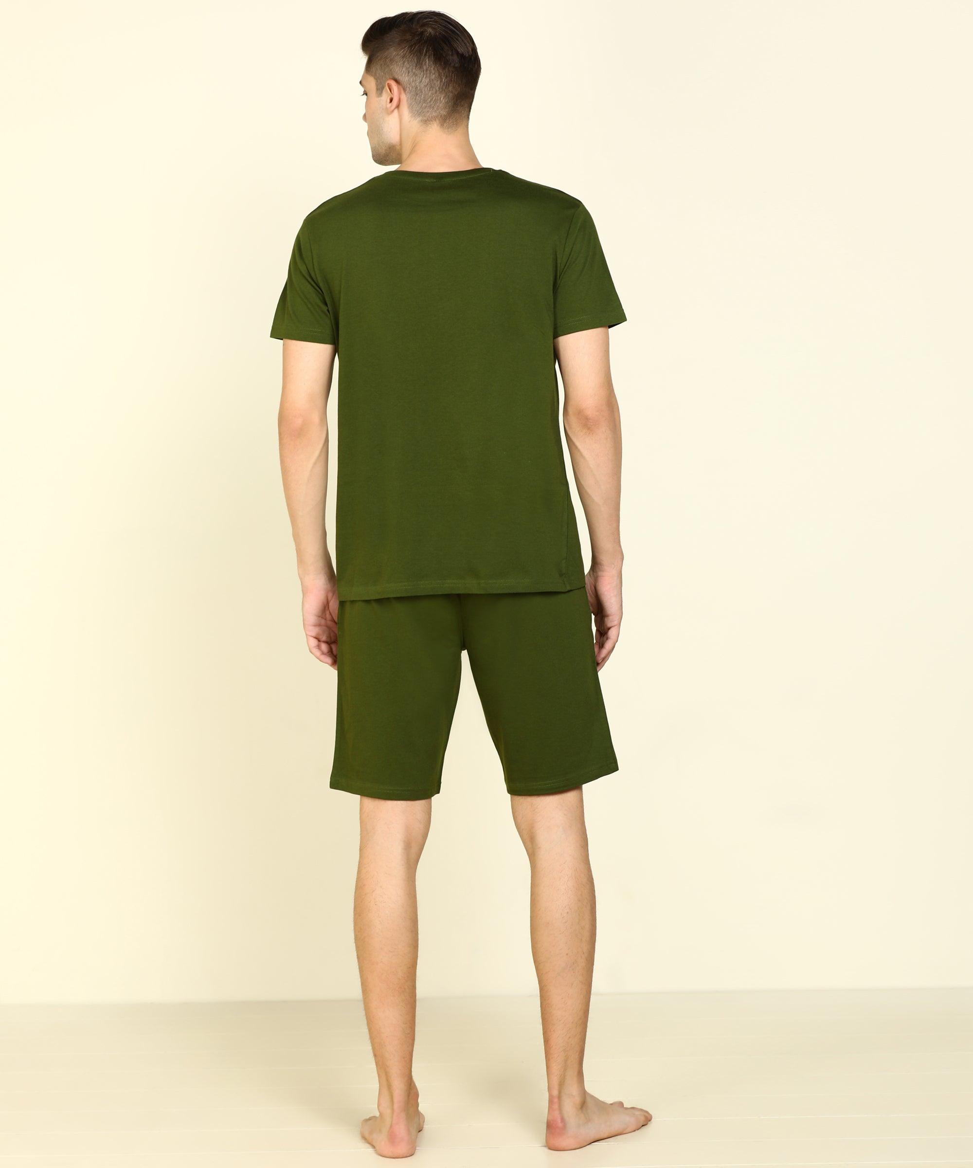 Mens Halfsleeve Tshirt & Shorts Co-ord Set - Young Trendz