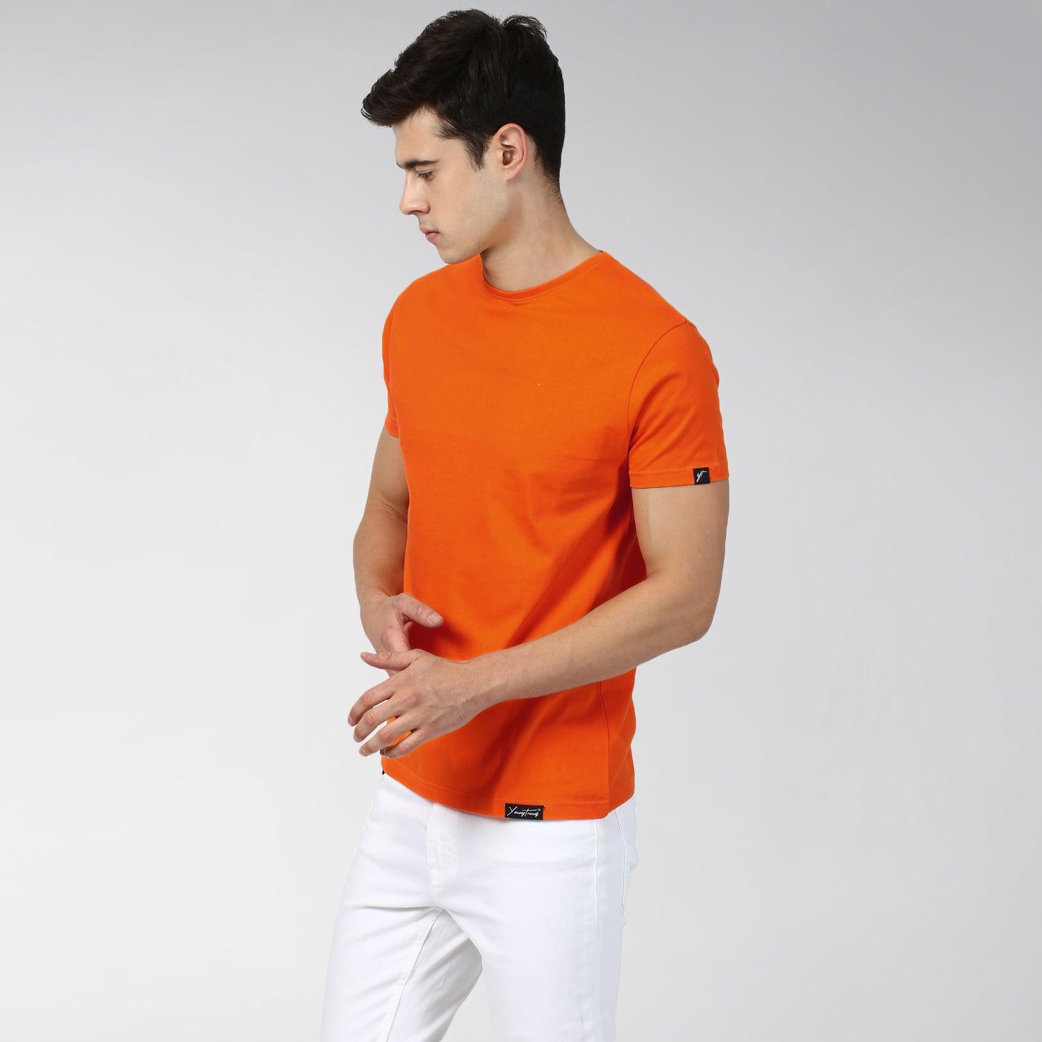 Men Half sleeve Solid Tshirt - Young Trendz