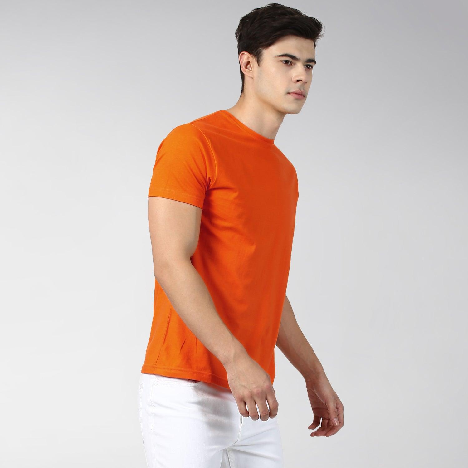 Men Half sleeve Solid Tshirt - Young Trendz