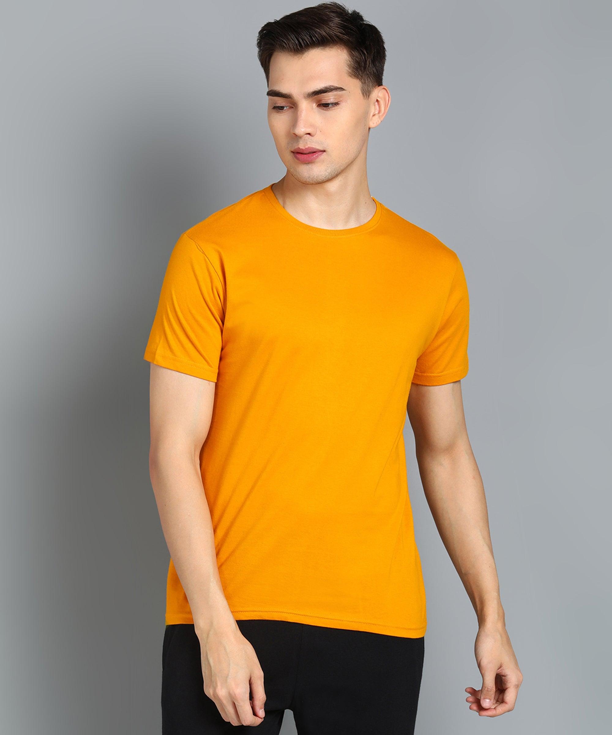 Men Half sleeve Solid Tshirt - Young Trendz