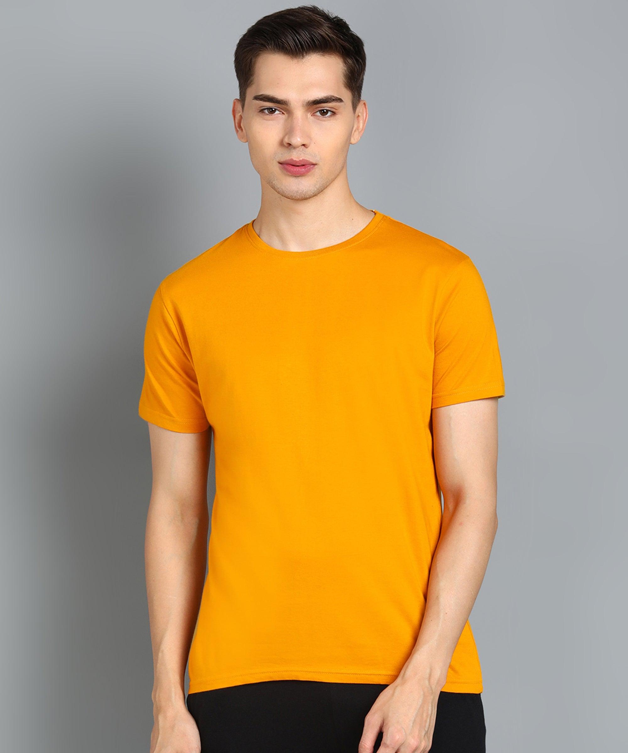 Men Half sleeve Solid Tshirt - Young Trendz