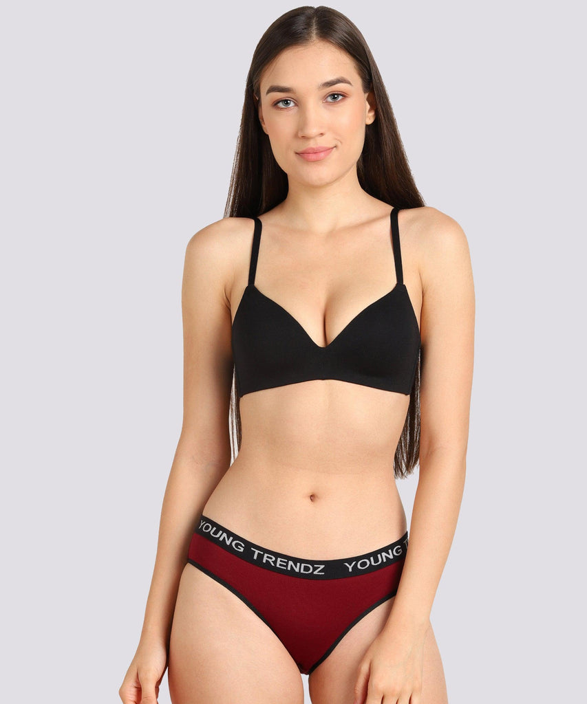 Young Trendz Women YT Elastic Hipster Maroon Panty - Young Trendz