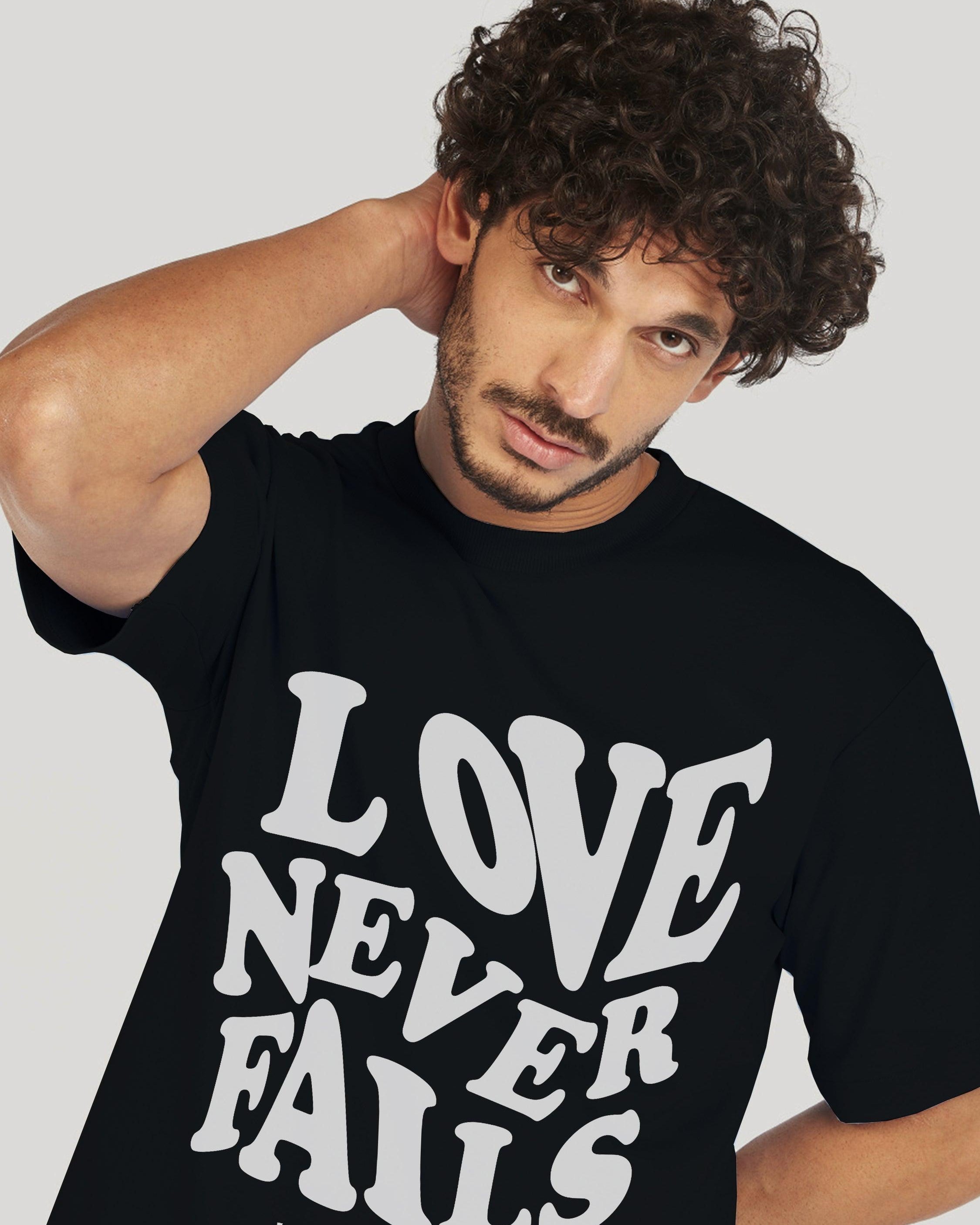 Mens Unisex Over Size Printed Black Color Tshirts - Young Trendz