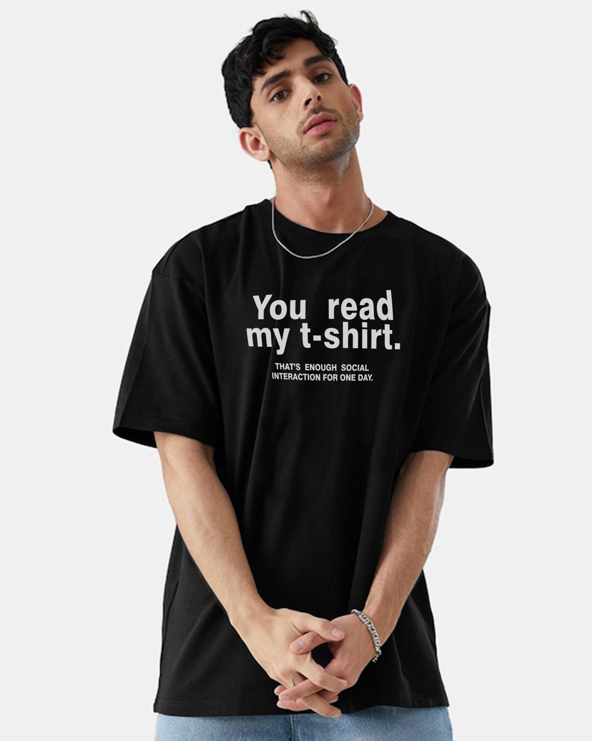 Mens Unisex Over Size Printed Black Color Tshirts - Young Trendz