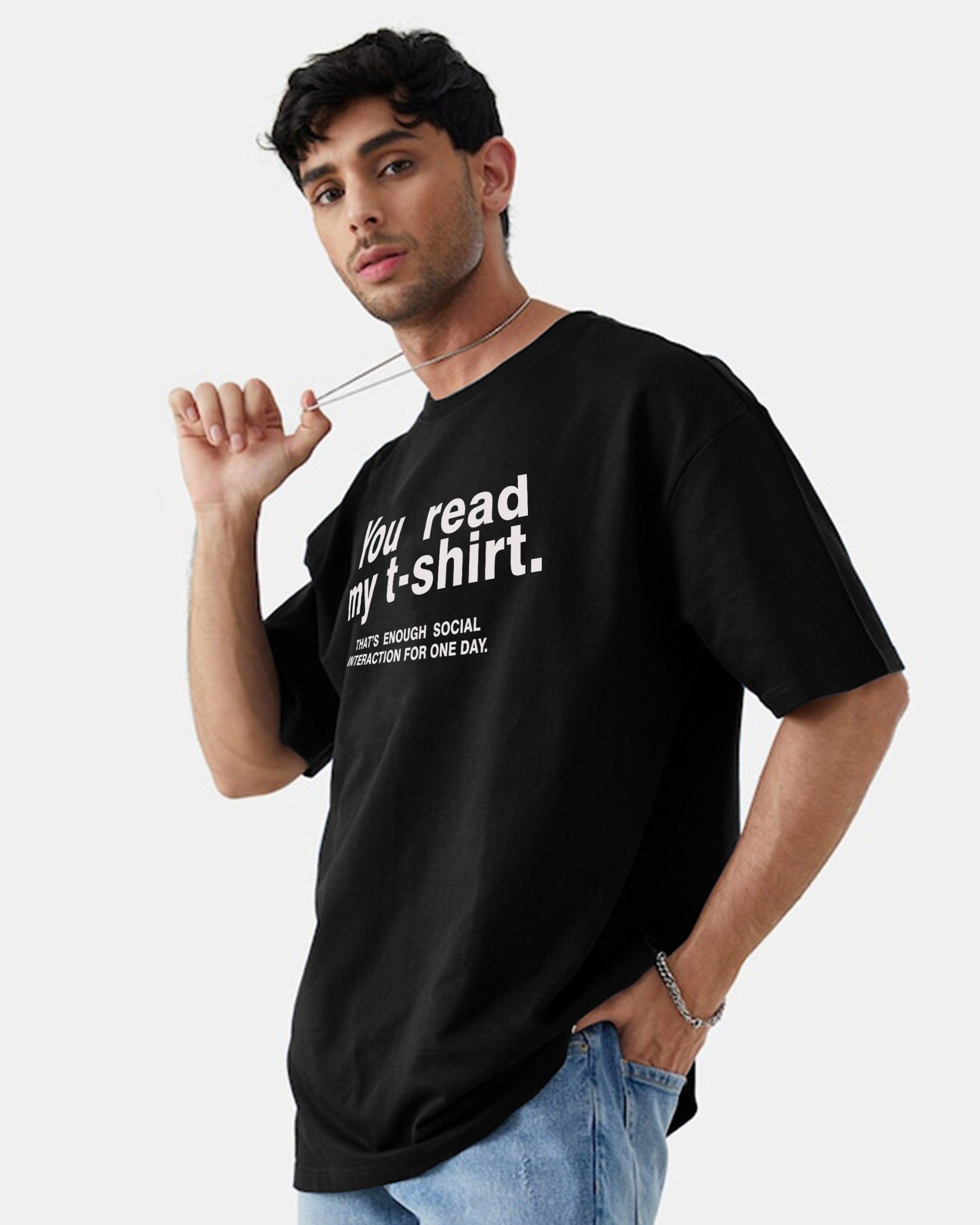 Mens Unisex Over Size Printed Black Color Tshirts - Young Trendz