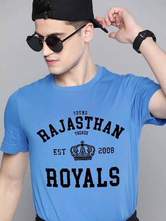 Half Sleeve Mens IPL Rajasthan T-Shirts - Young Trendz