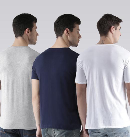 Young Trendz Mens Combo Safe Grey Color Skull Black Color and Drop White Color Half Sleeve Printed T-Shirts - Young Trendz