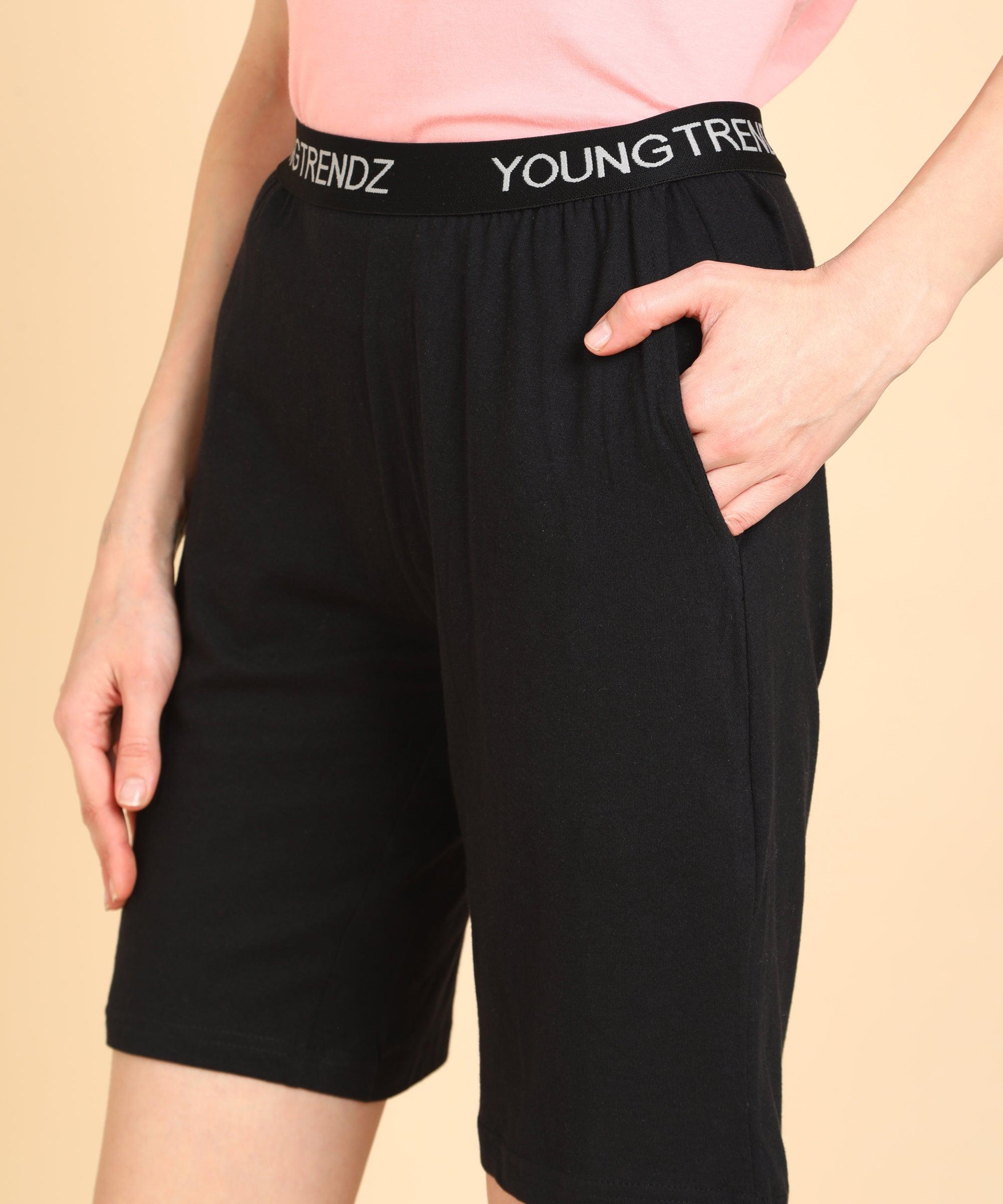 Women Printed Half Sleeve T.Shirt & Shorts Co-Ord Set - Young Trendz