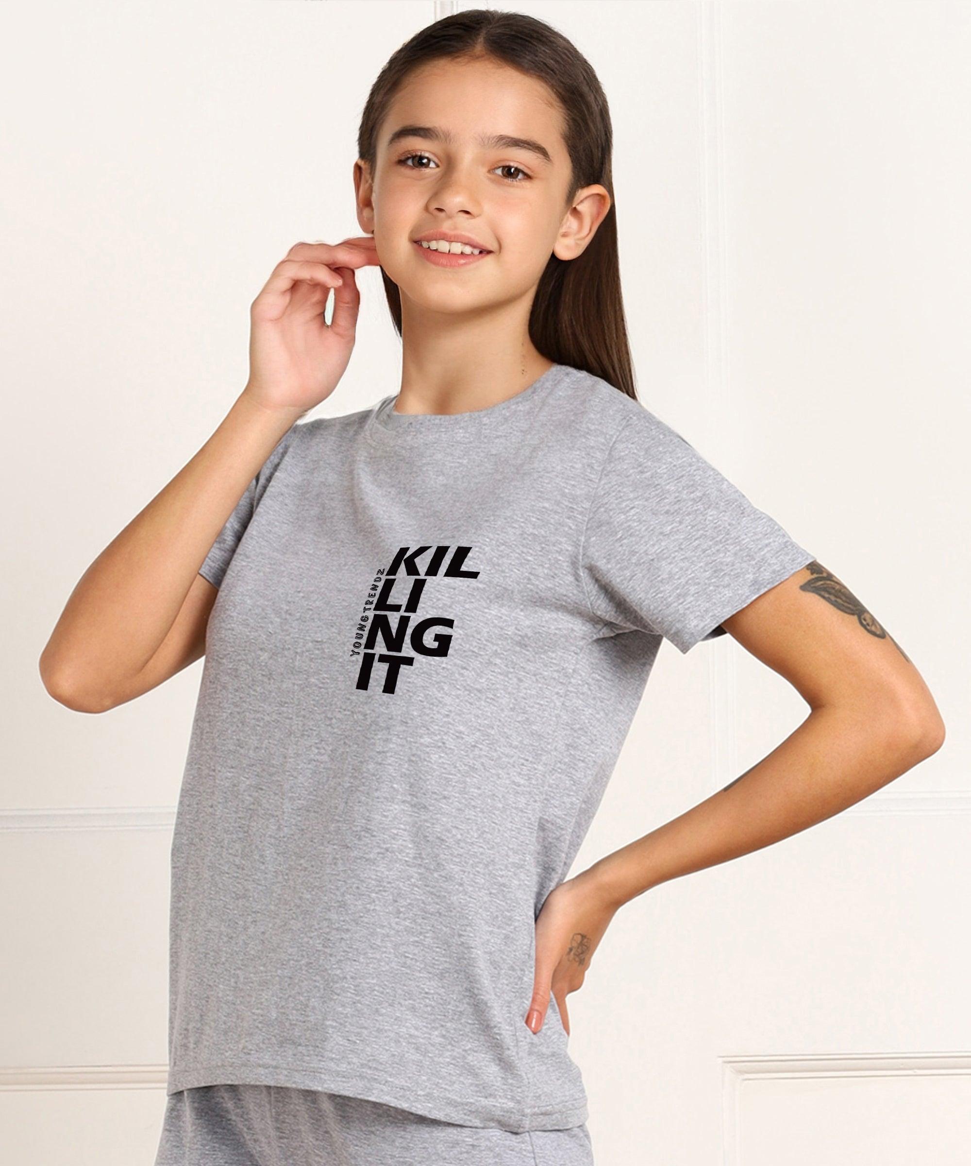 Young Trendz Girls Regular Fit Combo Printed Tshirt (Pack of 2) - Young Trendz