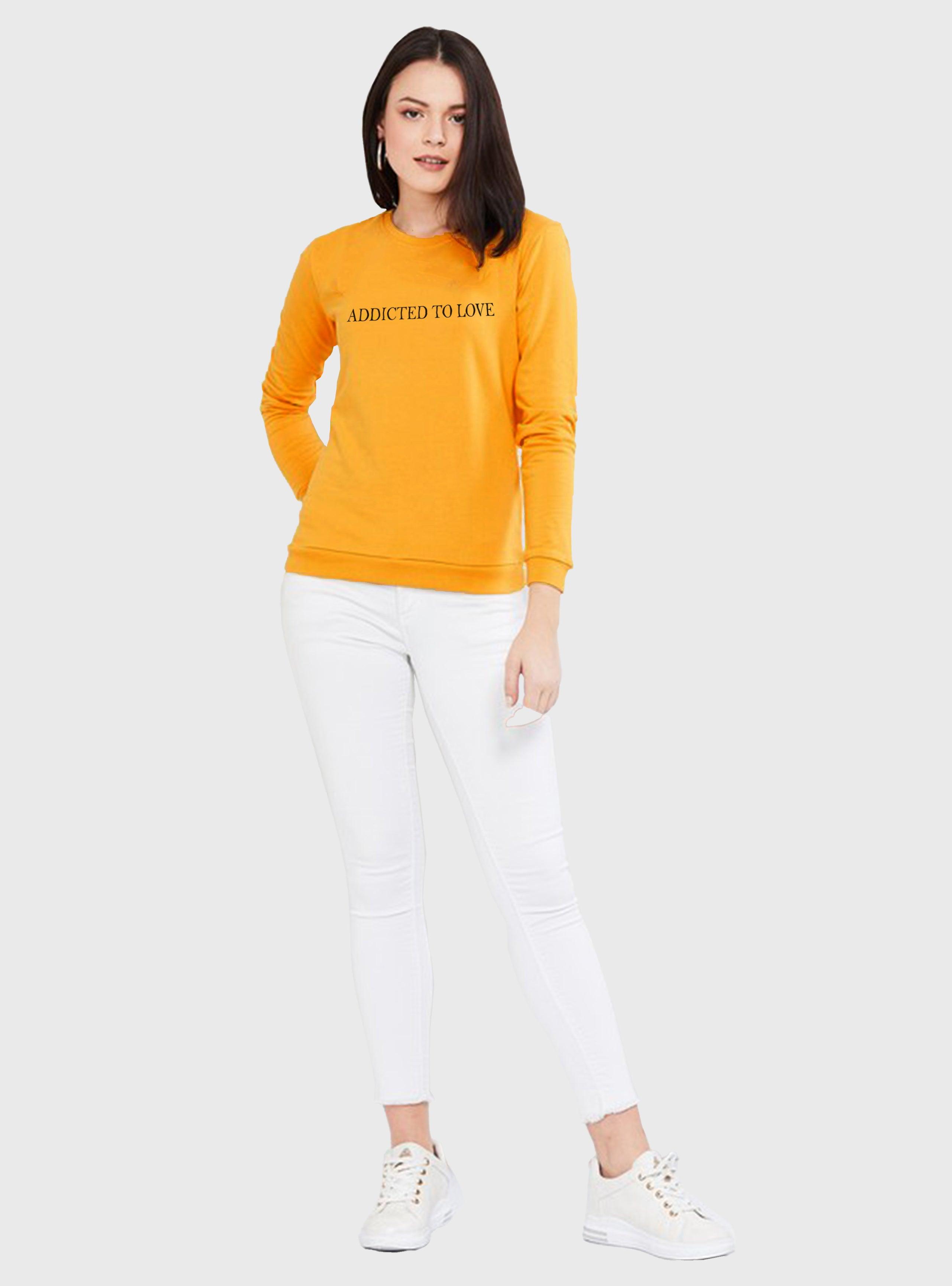 Womens Full Sleeve Printed Sweatshirt - Young Trendz