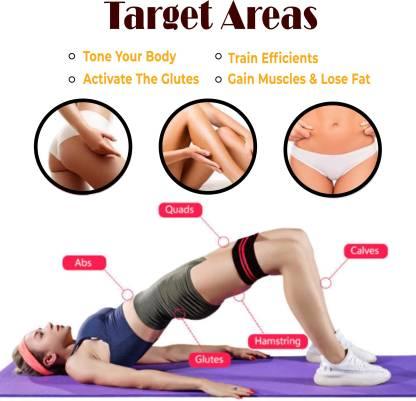 Men & Women Glute Lifting Booty Burner Resistance Band Set of 2 Medium Large - Young Trendz