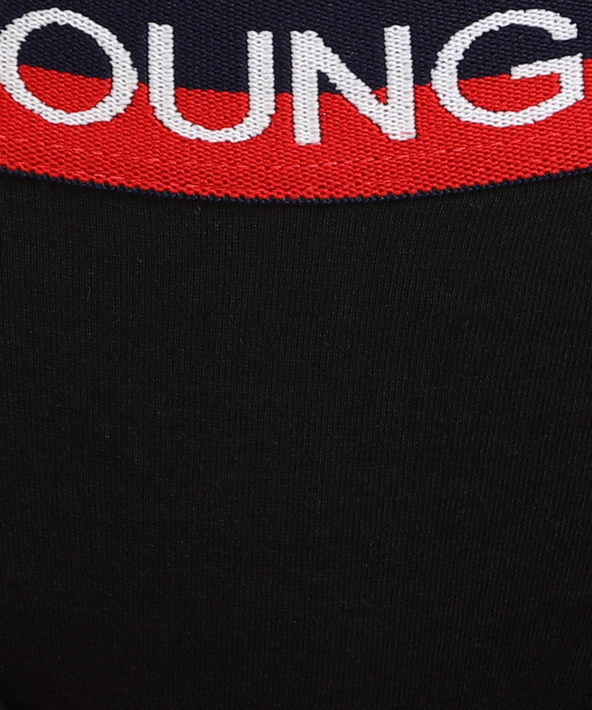 Young Trendz Women Love Elastic Hipster Black colour Panty - Organic Cotton - Young Trendz