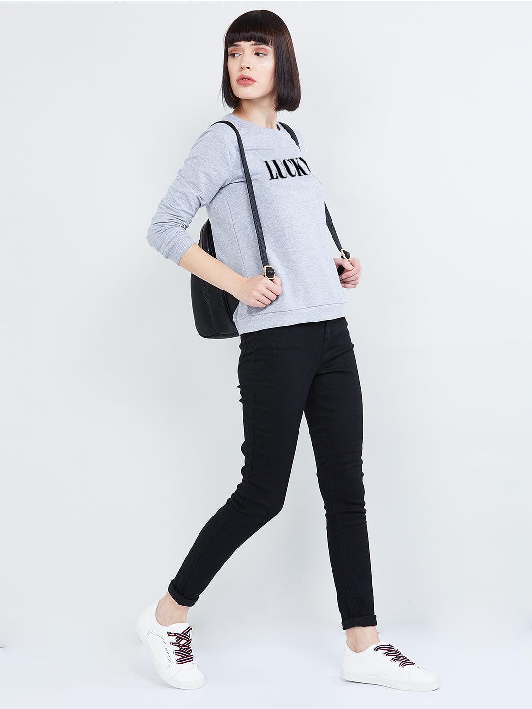 Womens Full Sleeve Printed Sweatshirt - Young Trendz