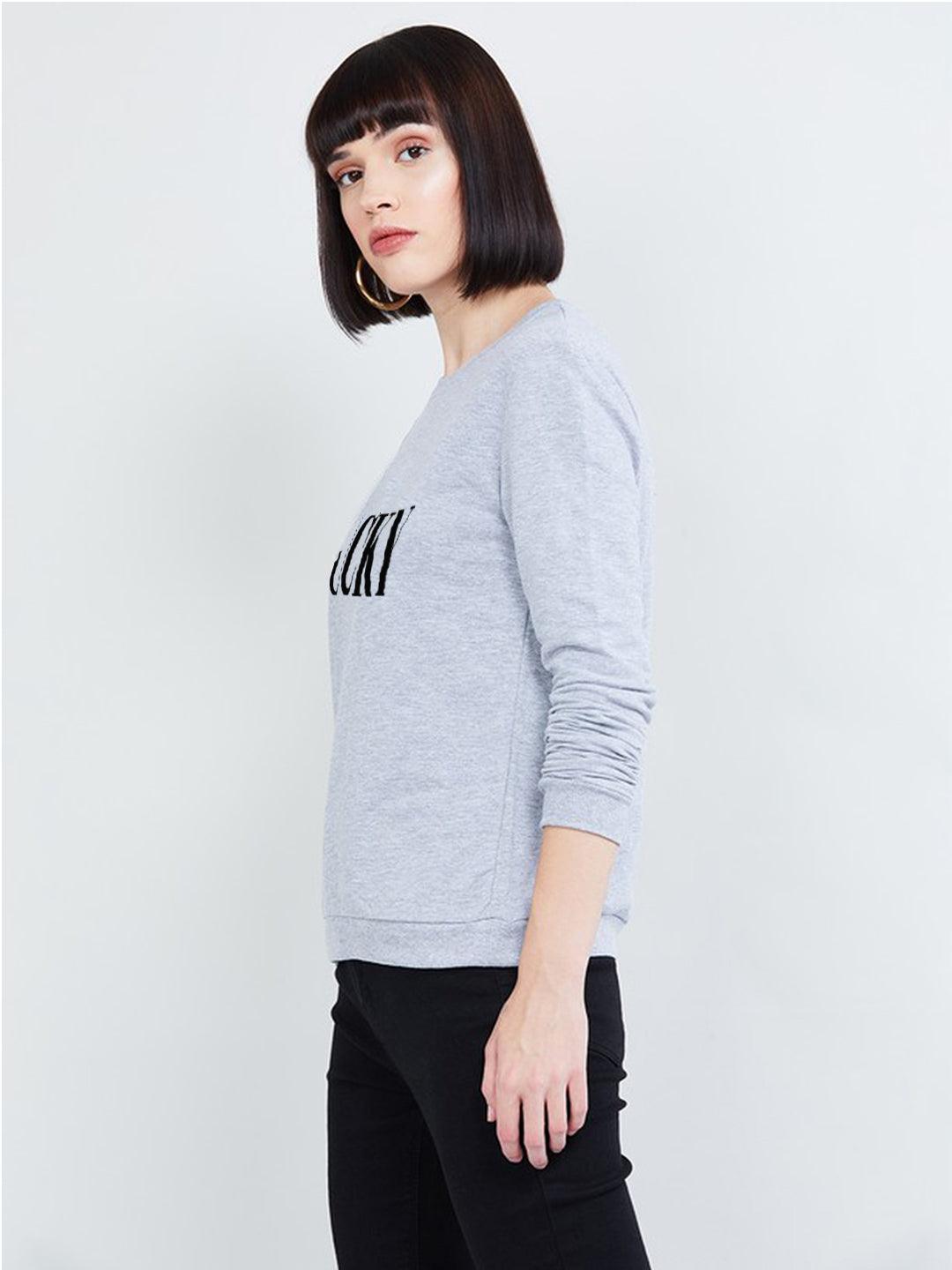 Womens Full Sleeve Printed Sweatshirt - Young Trendz