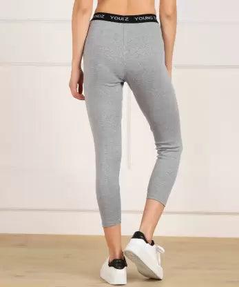 Women Multicolor 3/4th/Calf Length Tights (GREY,MAROON,NAVY) - Young Trendz