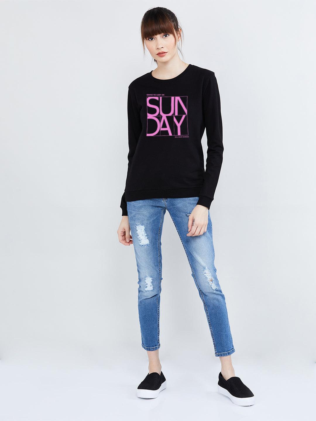 Womens Full Sleeve Printed Sweatshirt - Young Trendz