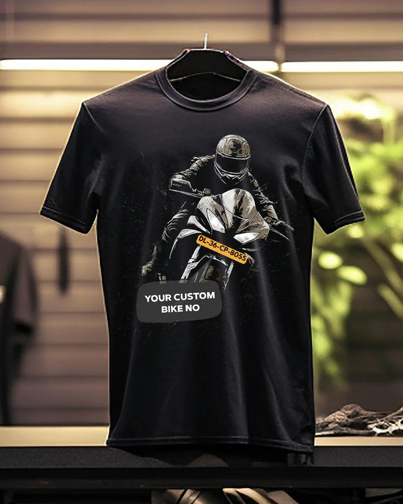 Racing to thе Futurе: Unvеiling thе Sport Racе Bikеr T-Shirt with Custom Numbеr Platе - Young Trendz