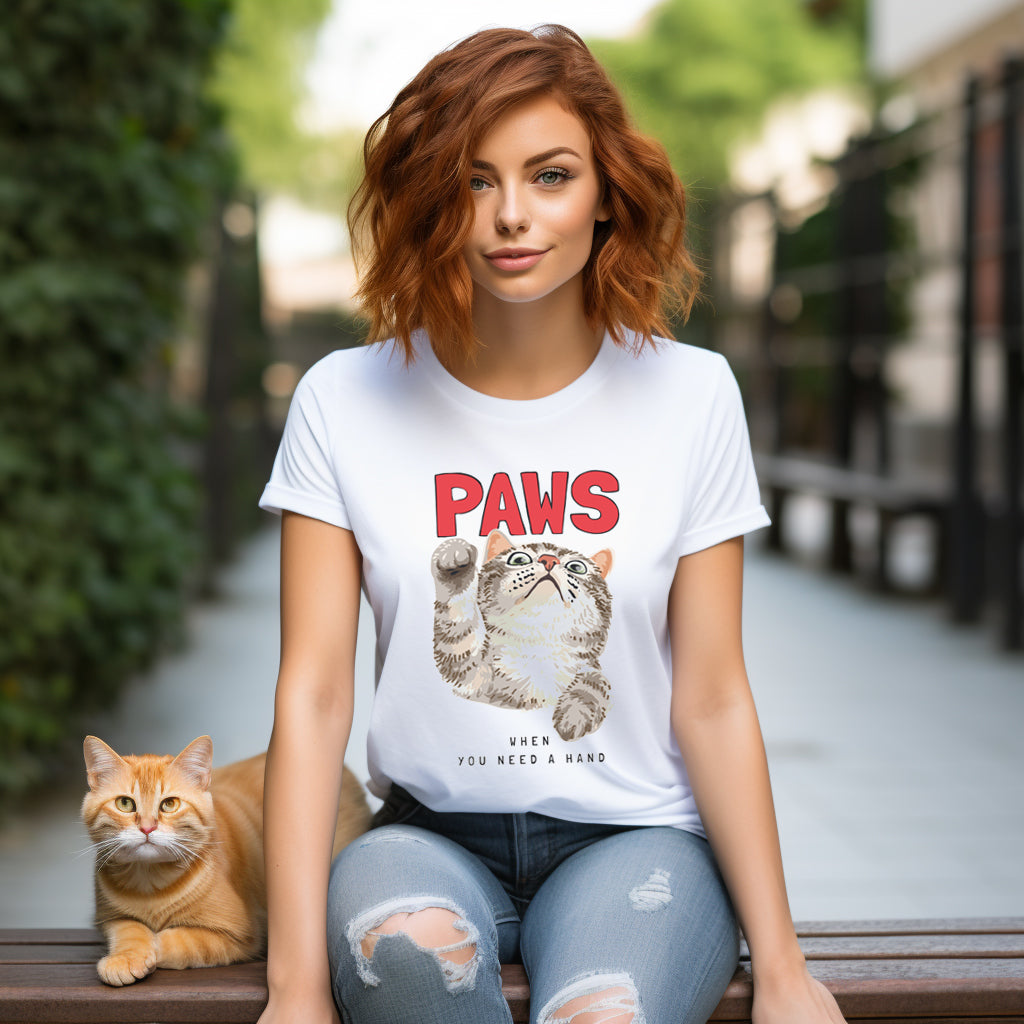 Cat printed t shirt best sale