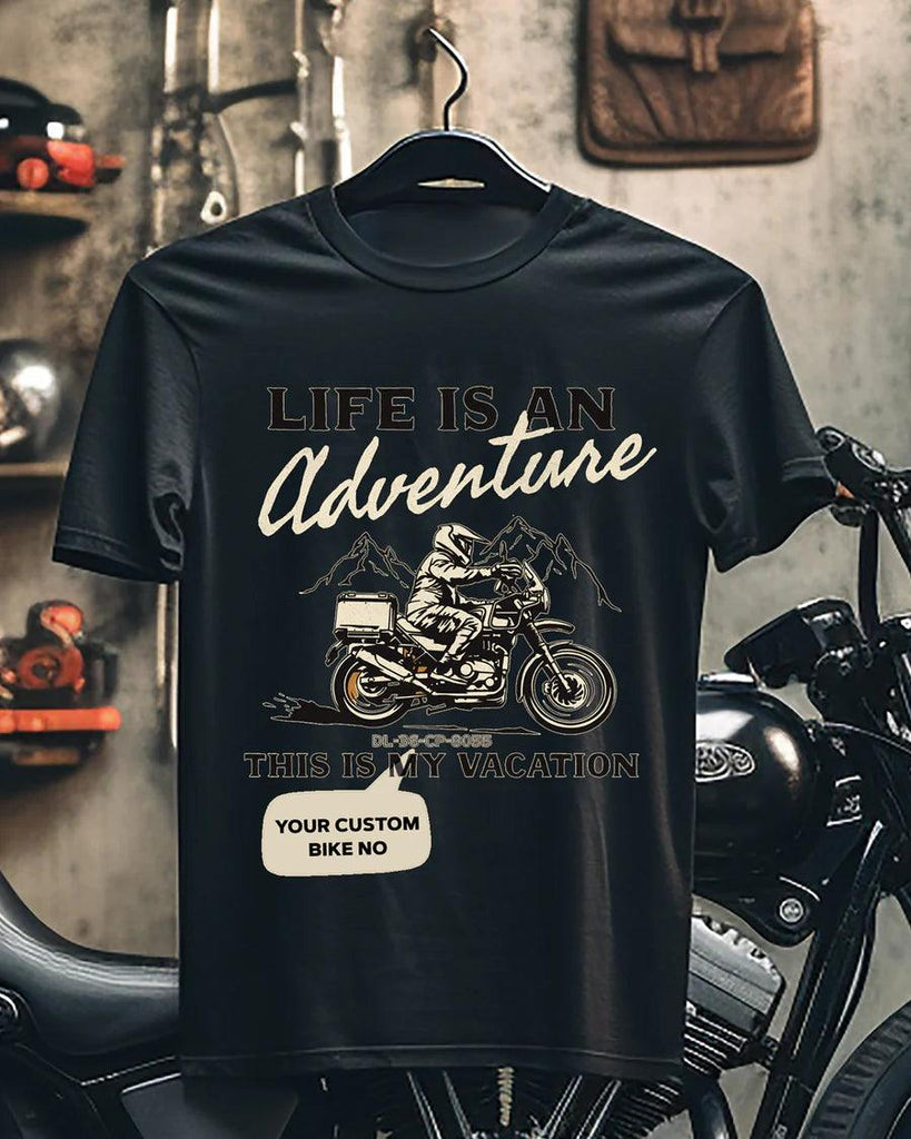 Rider's Pride Unleashed: Himalayan Biker T-Shirts with Custom Number Plates - Young Trendz
