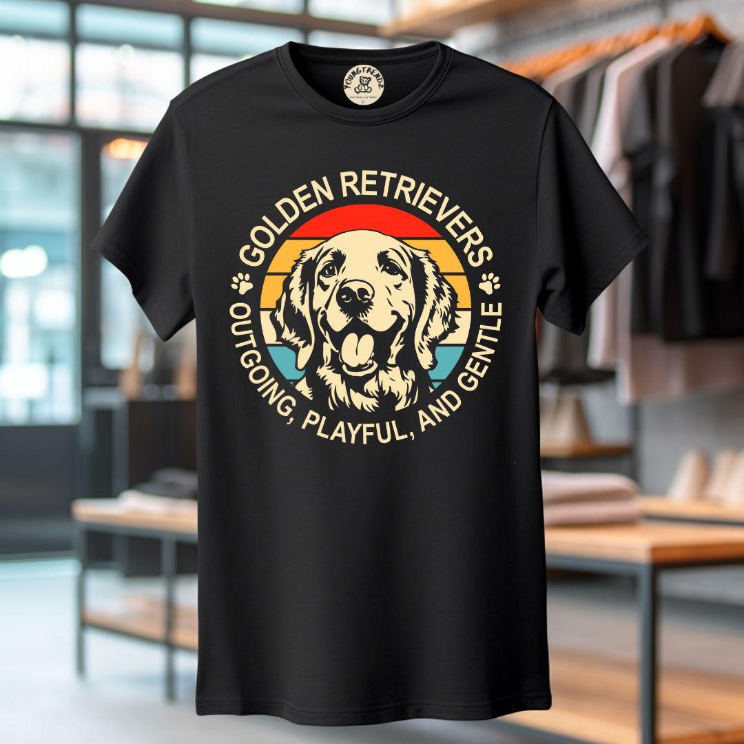 Cute Retrievers - Golden Retrievers Printed T-shirt for Men & Women - Young Trendz