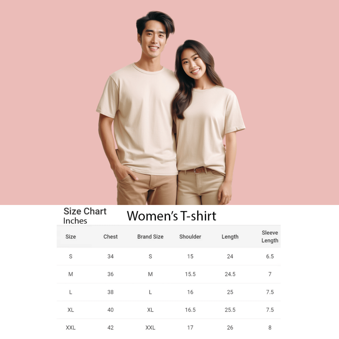 Trendy Marriage-Themed Printed T-Shirts for Women - (Pink) - Young Trendz