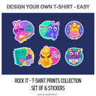 Rock It - DIY T-Shirt Printing Kit: Express Your Creativity with Ease (Tshirt + 6pcs DIY Sticker) - Young Trendz