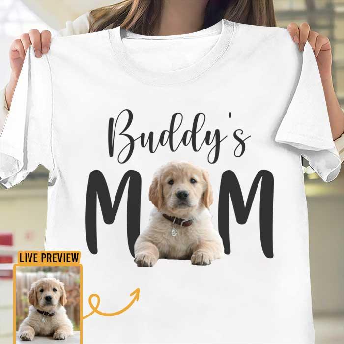 Personalized DOG/CAT MOM T-Shirt With Your Pet’s Photo and Name - Young Trendz