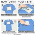 Rock It - DIY T-Shirt Printing Kit: Express Your Creativity with Ease (Tshirt + 6pcs DIY Sticker) - Young Trendz