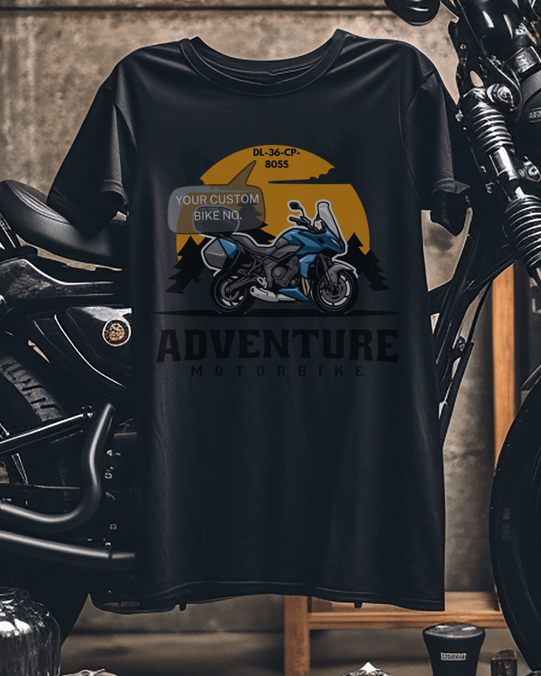 Rider's Pride: High-Quality Biker T-Shirts with Custom Number Plate - Young Trendz