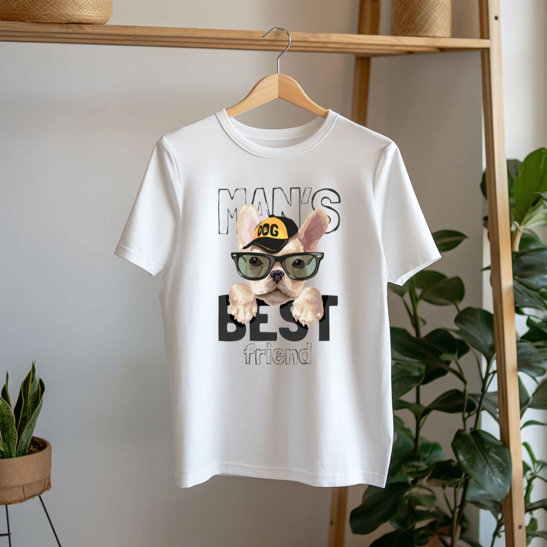 Pug - Man's Best Friend Printed T-shirt for Men & Women - Young Trendz