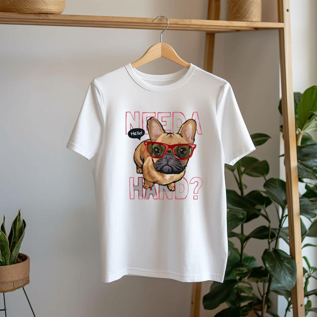 Pug - Need A Hand? Printed T-shirt for Men & Women - Young Trendz