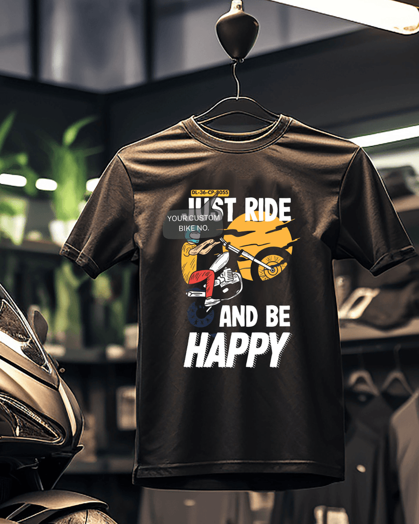 Rider's Pride: High-Quality Biker T-Shirts with Custom Number Plate - Young Trendz