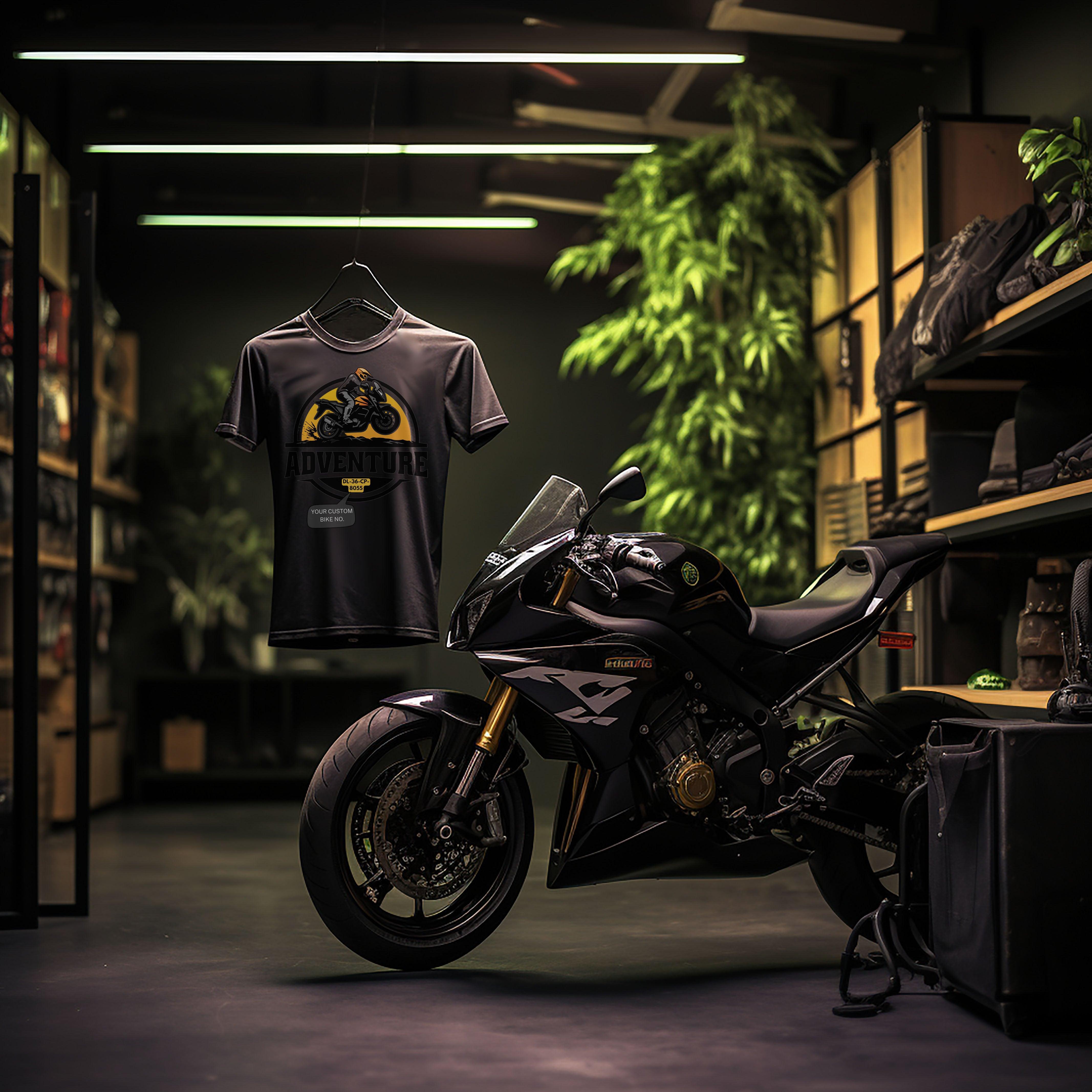 Rider's Pride: High-Quality Biker T-Shirts with Custom Number Plate - Young Trendz