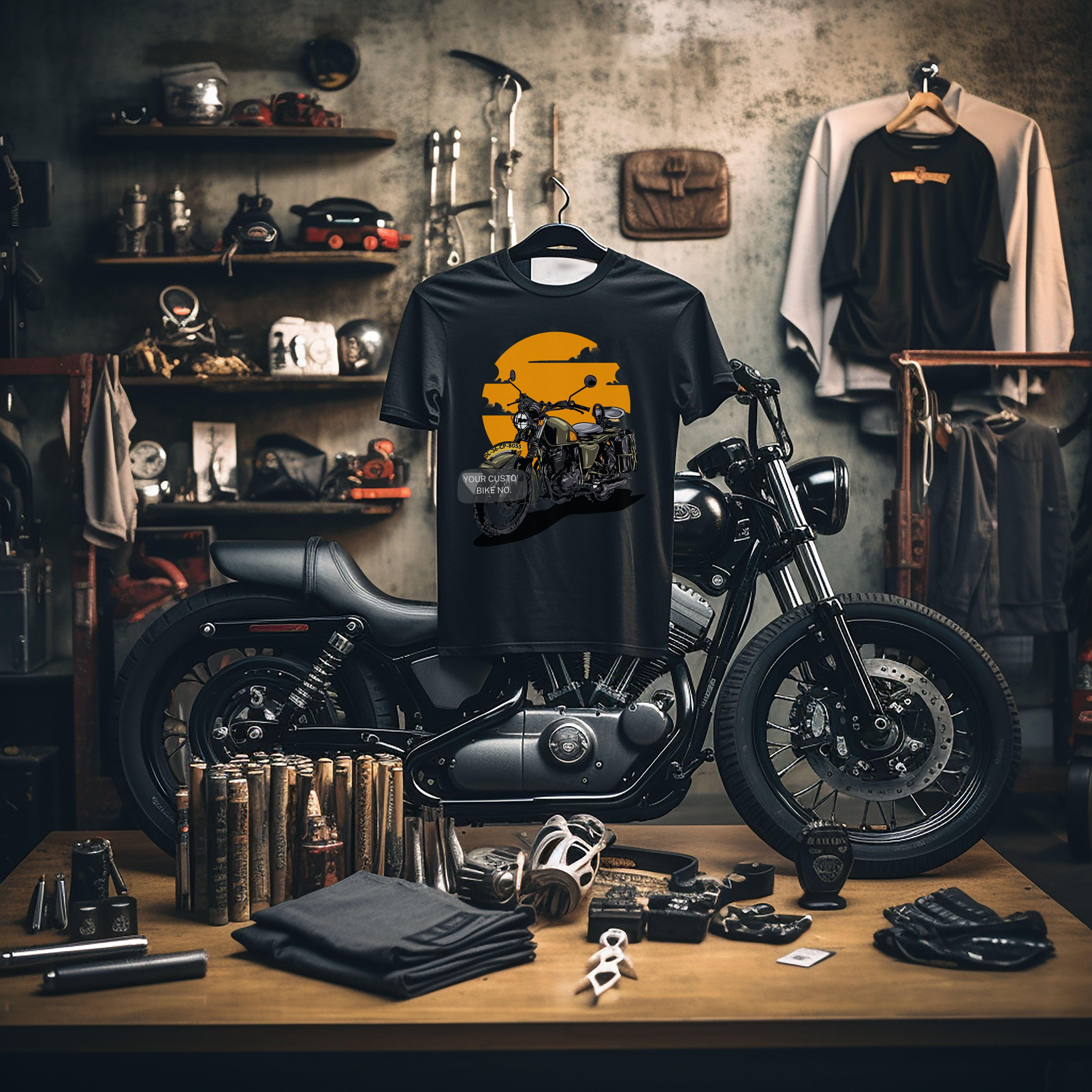 Rider's Pride: High-Quality Biker T-Shirts with Custom Number Plate - Young Trendz