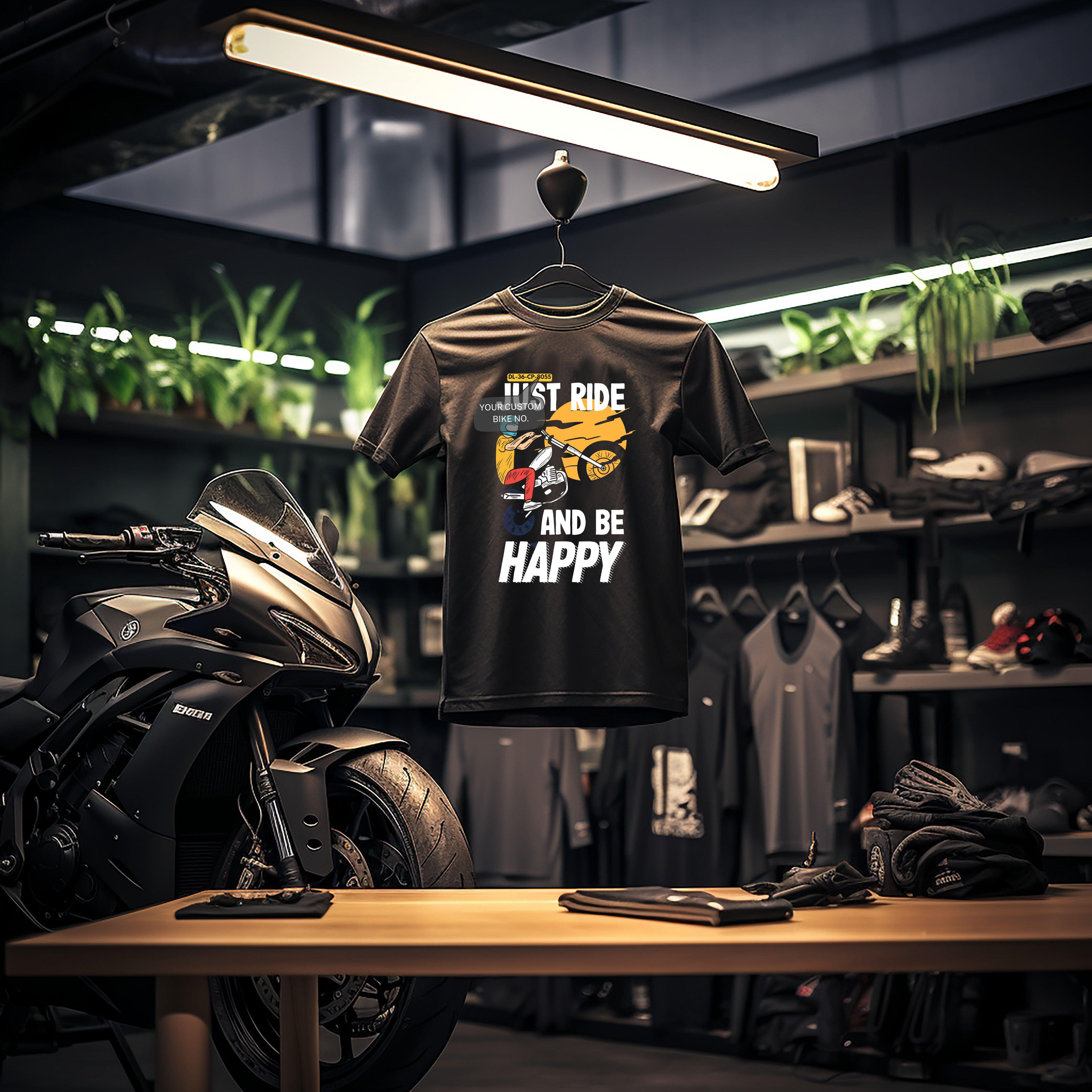 Rider's Pride: High-Quality Biker T-Shirts with Custom Number Plate - Young Trendz