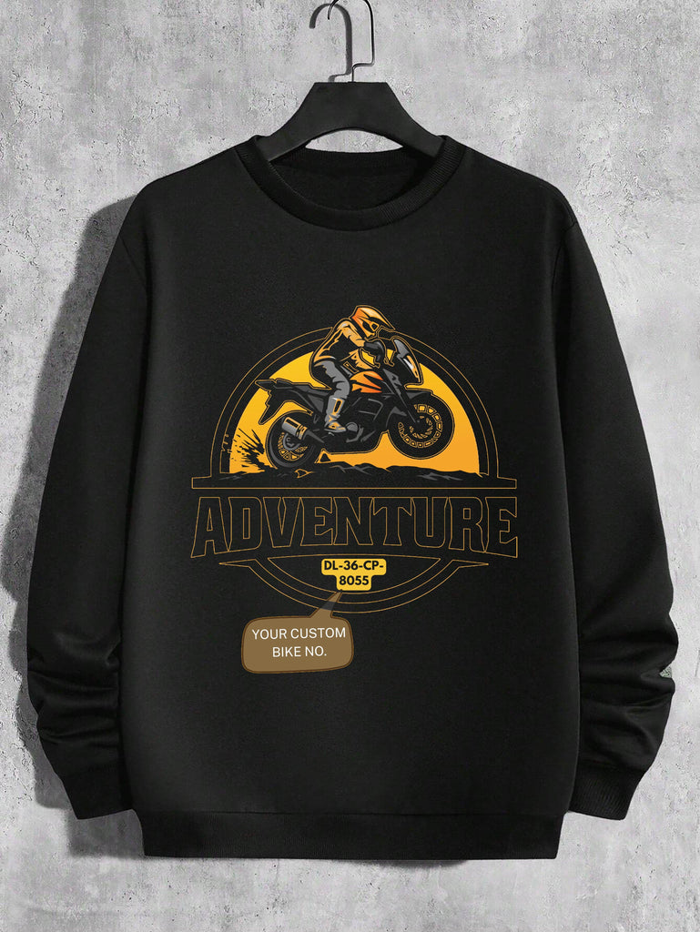 Rider's Pride: High-Quality Biker Unisex Sweatshirts with Custom Number Plate - Young Trendz