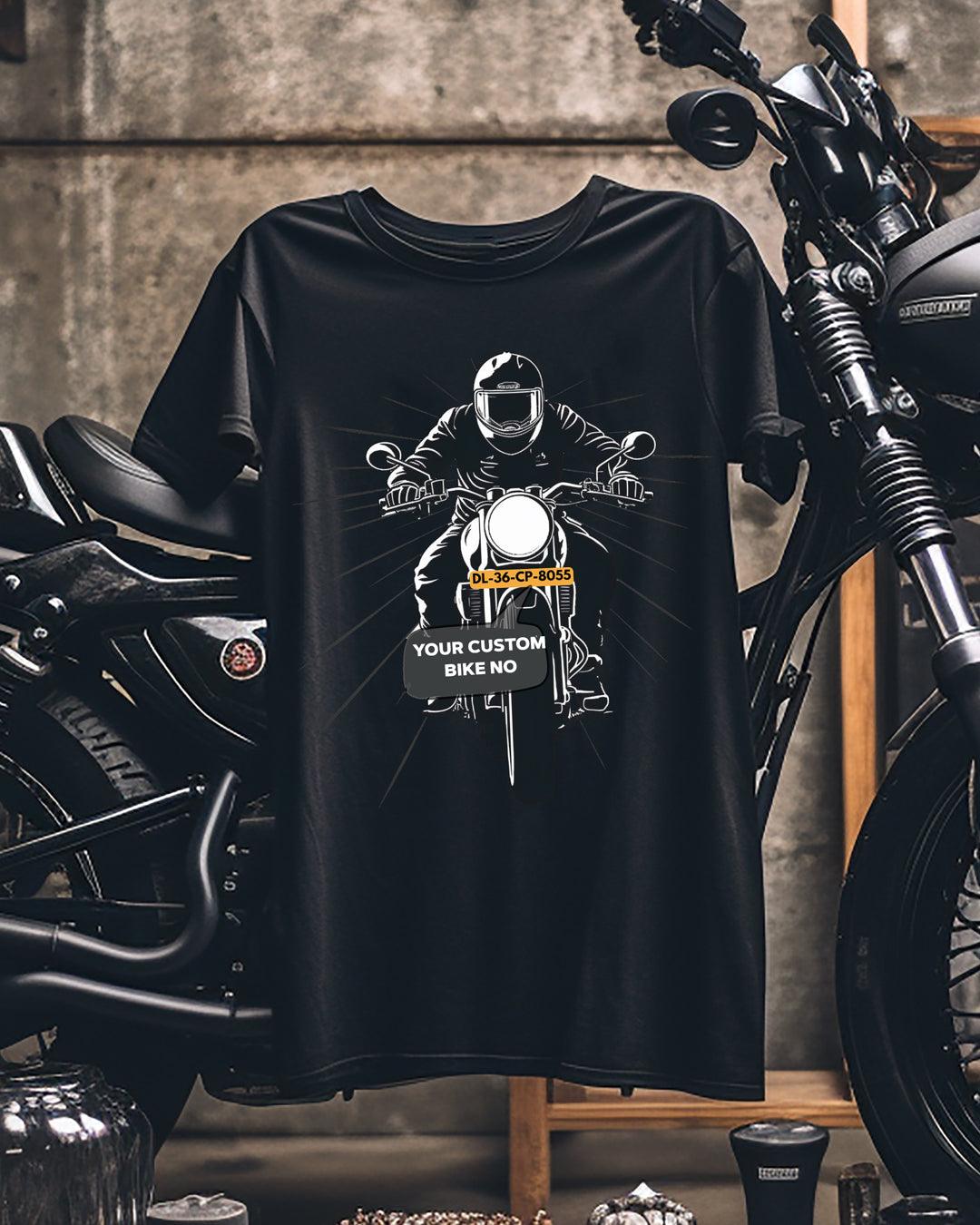 Rider's Pride: High-Quality Biker T-Shirts with Custom Number Plate - Young Trendz