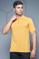 Textures Knit Zip Polo - Comfort Fit Tee - Young Trendz