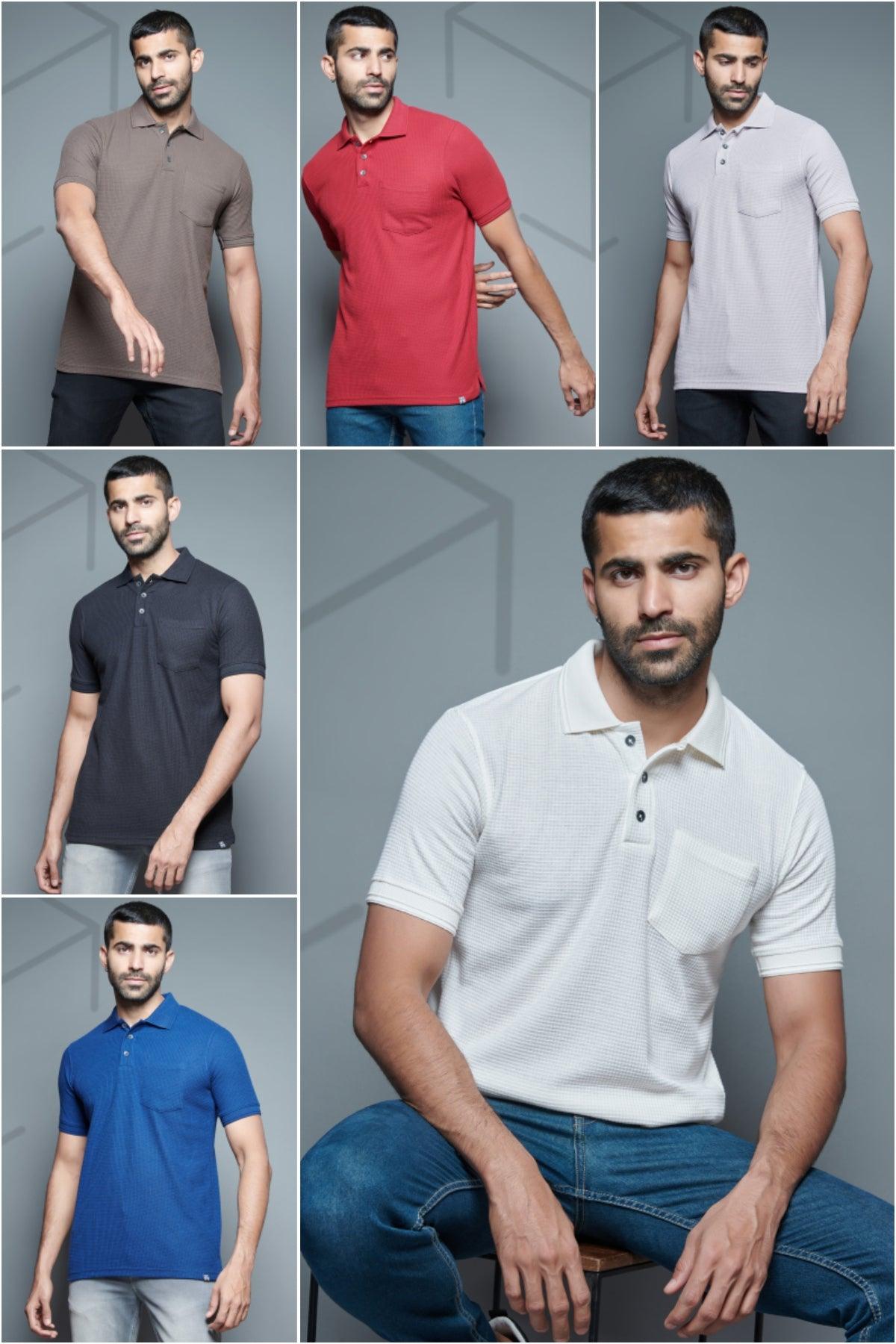 Pocket Perfection: Trendy Solid Plain Polo Tee – High-Volume Style for Every Wardrobe! - Young Trendz