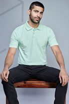 Sophisticated Polo - Premium Textured Knit Tailored Fit Tee - Young Trendz