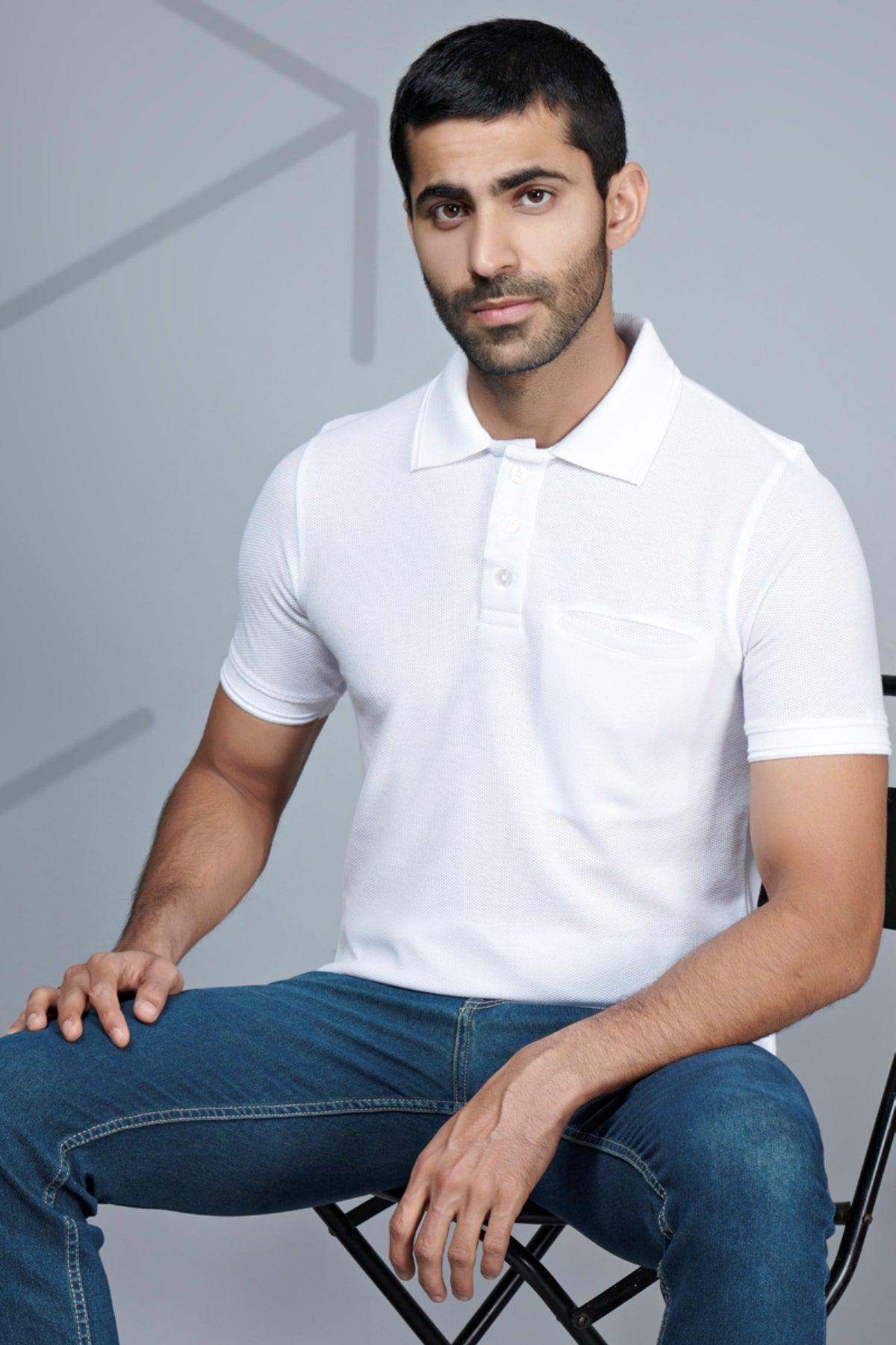 Pocket Perfect: Solid Polo Tees – Trendy, Versatile, and Ready for Anything! - Young Trendz