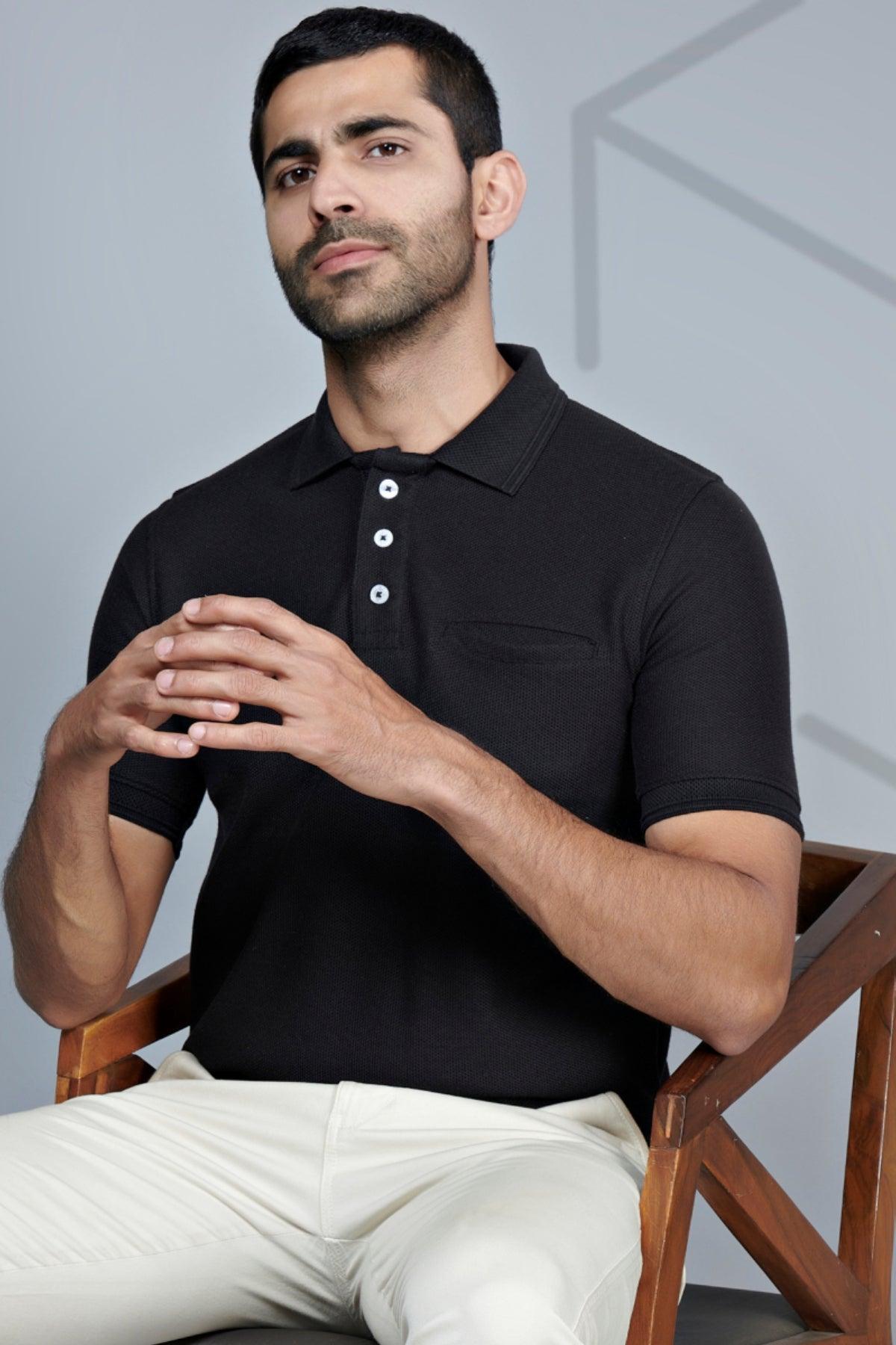 Pocket Perfect: Solid Polo Tees – Trendy, Versatile, and Ready for Anything! - Young Trendz