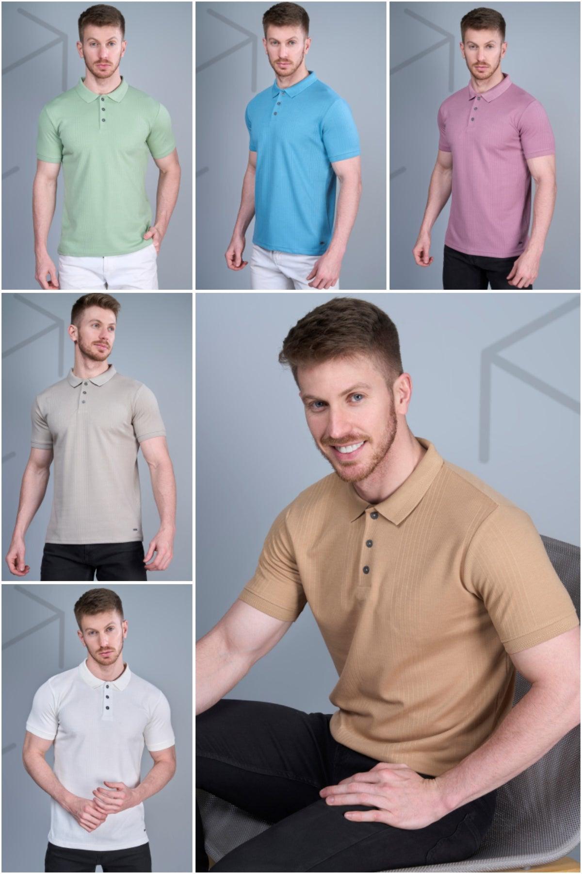 Essential Elegance: Solid Polo Tees in Every Hue - Young Trendz