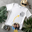 Custom Portrait Outline Shirt, Line Art Photo Shirt For Couples Gift, Custom Portrait & Name, Photo Outline Tee For Valentine Gift - Young Trendz