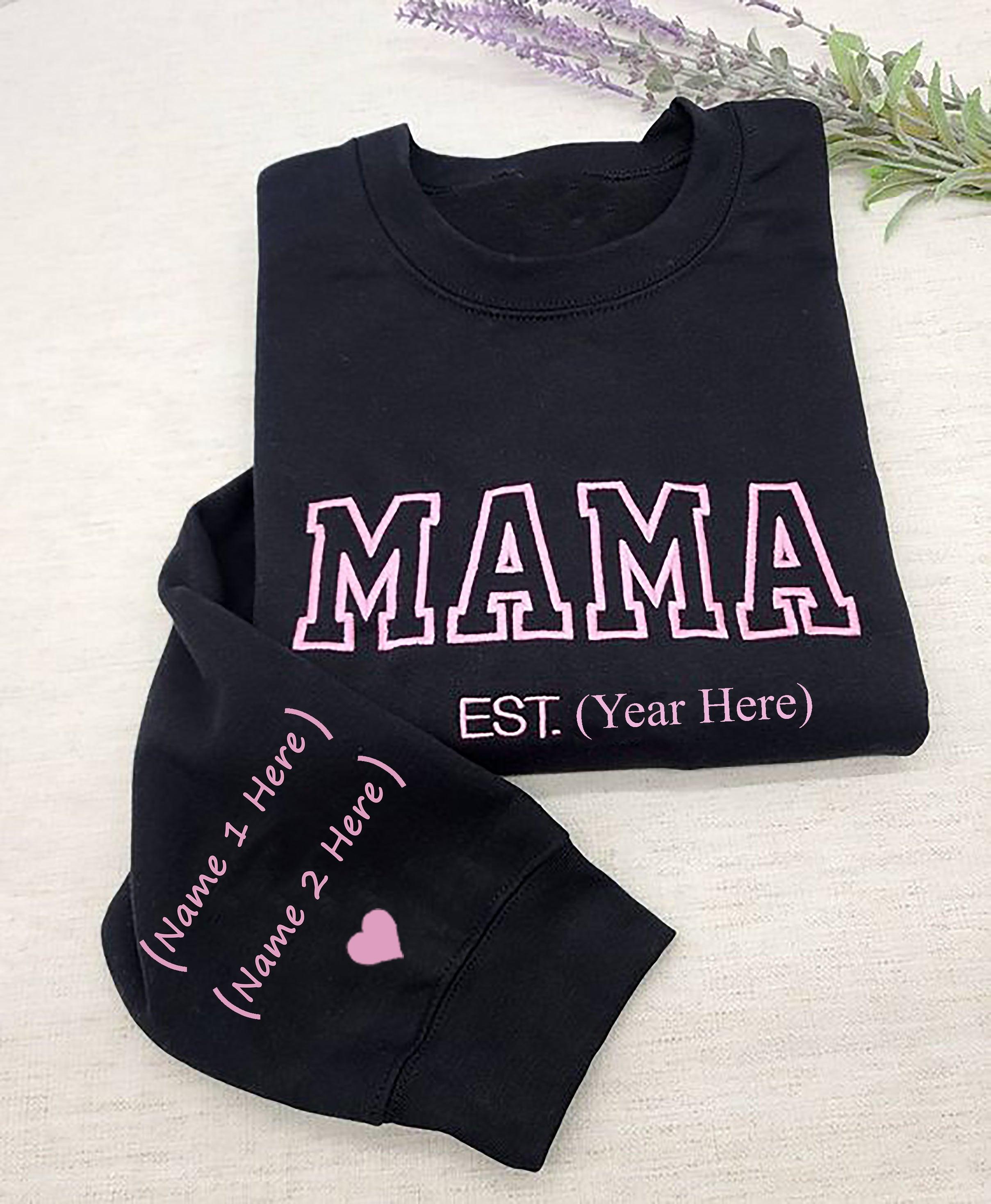 Mom's Love Story: Personalized Sweatshirt with EST Year and Child's Name Print - Young Trendz