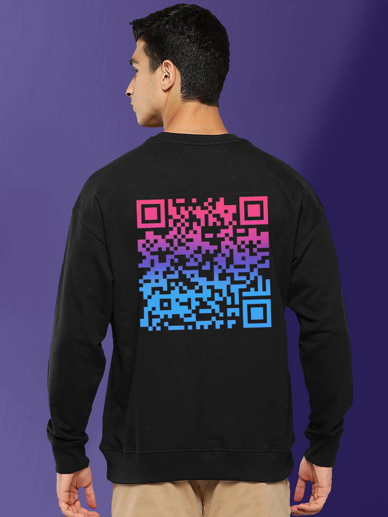 Custom OR-CODE OverSized T-Shirt & Swatshirt - Personalized QR Code Tees & Sweatshirt - Young Trendz